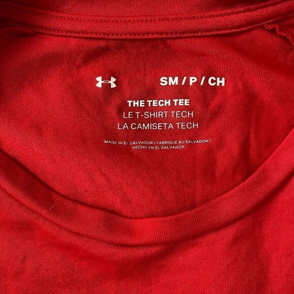 Under Armour the tech tee men M short sleeve Crewneck t-shirt red - Picture 6 of 11